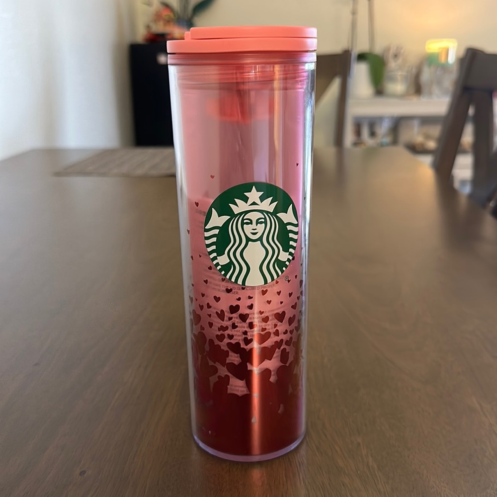 Starbucks Valentines 2022 pink tumbler